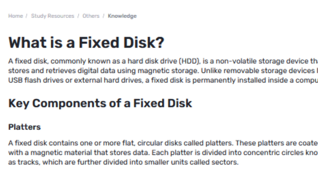 Why Is Understanding Fixed Disks Important for Modern Computer Systems?